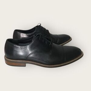 Vince Camuto VY- Lamson Mens Black Leather Oxford Dress Shoes‎ Size 9M